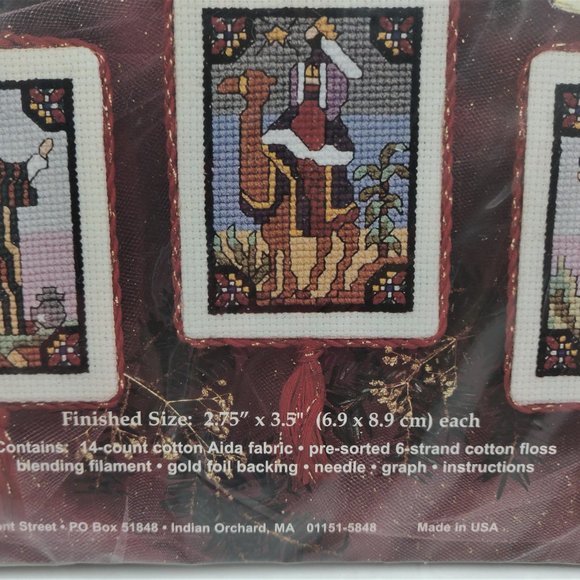 Janlynn Vintage 1997 New Unopened Christmas Story Ornaments Cross Stitch Kit - Picture 12 of 12